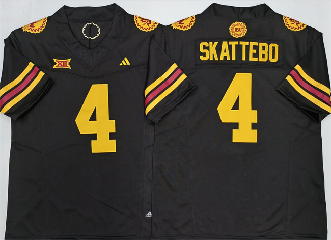 Arizona State Sun Devils #4 Cam Skattebo Black 2025 F.U.S.E. Vapor Limited Stitched Jersey