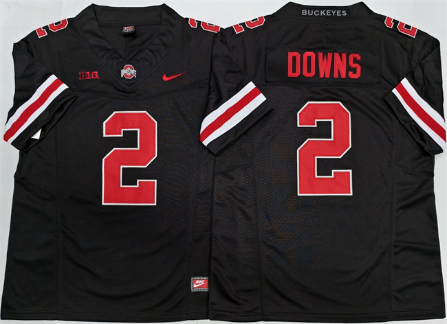 Ohio State Buckeyes #2 Caleb Downs Black 2025 F.U.S.E. Limited Stitched Jersey Ohio State Buckeyes #2 Caleb Downs Black 2025 F.U.S.E. Limited Stitched Jersey