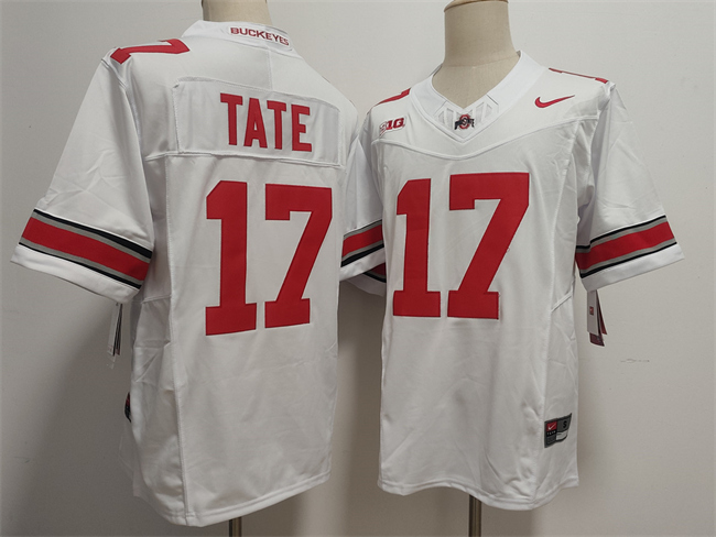Ohio State Buckeyes #17 Carnell Tate White F.U.S.E. Limited Stitched Jersey Ohio State Buckeyes #17 Carnell Tate White F.U.S.E. Limited Stitched Jersey