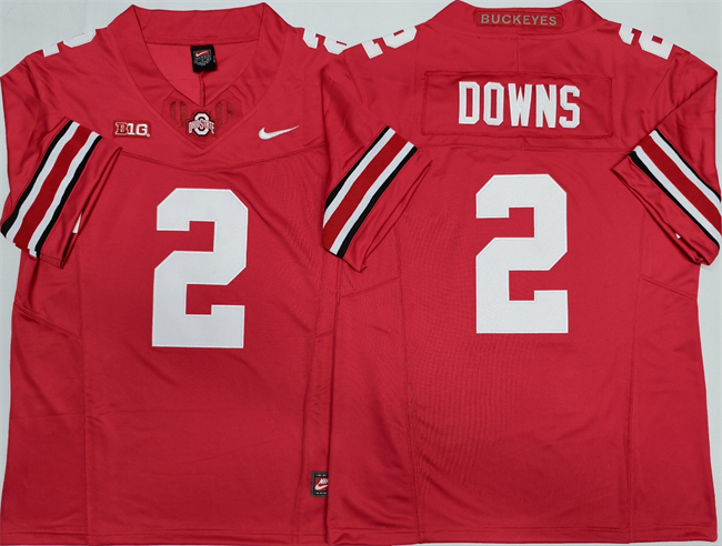 Ohio State Buckeyes #2 Caleb Downs Red 2025 F.U.S.E. Limited Stitched Jersey Ohio State Buckeyes #2 Caleb Downs Red 2025 F.U.S.E. Limited Stitched Jersey