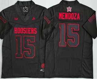 Indiana Hoosiers #15 Fernando Mendoza Limited Black Fashion College Football Jersey
