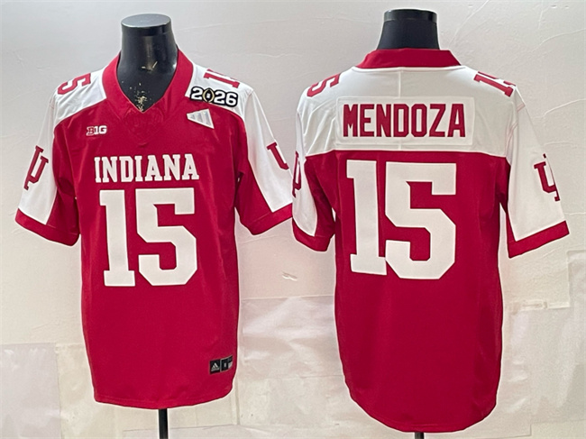 Indiana Hoosiers #15 Fernando Mendoza Red Alternate F.U.S.E. 2026 Patch Stitched Football Jersey