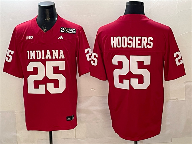 Indiana Hoosiers #25 Hoosiers Red F.U.S.E. 2026 Patch Stitched Football Jersey