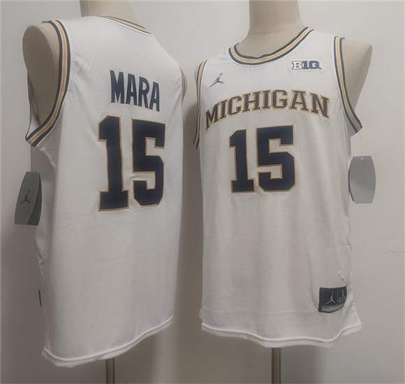Michigan Wolverines #15 Aday Mara White 2026 Vapor Limited Stitched Football Jersey Michigan Wolverines #15 Aday Mara White 2026 Vapor Limited Stitched Football Jersey