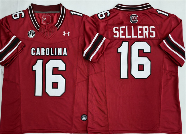 South Carolina Fighting Gamecocks #16 LaNorris Sellers Red F.U.S.E. Stitched Jersey