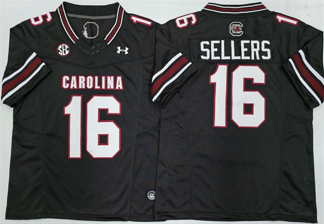 South Carolina Fighting Gamecocks #16 LaNorris Sellers Black F.U.S.E. Stitched Jersey
