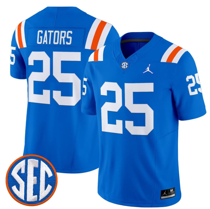 Florida Gators #25 Gators Royal ??1960s Throwback?? F.U.S.E. Vapor Limited Stitched Jersey