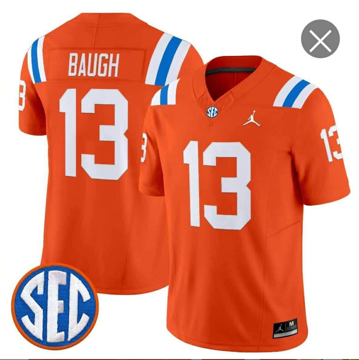 Florida Gators #13 Jadan Baugh Orange ??1960s Throwback?? F.U.S.E. Vapor Limited Stitched Jersey