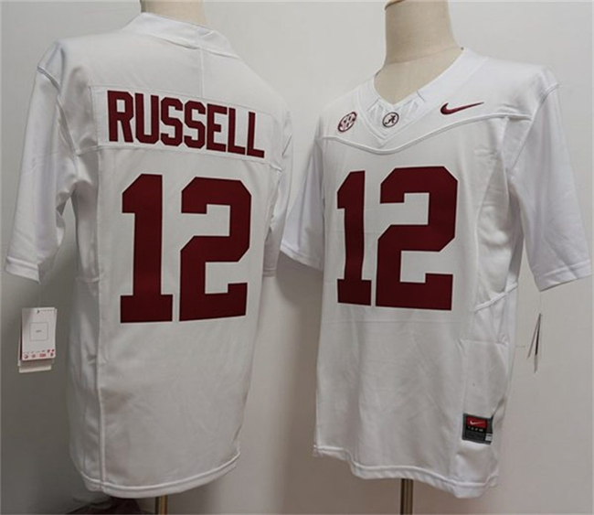 Alabama Crimson Tide #12 Keelon Russell White 2026 F.U.S.E Stitched Football Jersey