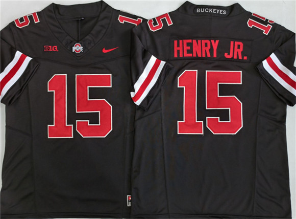 Ohio State Buckeyes #15 Chris Henry Jr Black 2025 F.U.S.E. Limited Stitched Jersey Ohio State Buckeyes #15 Chris Henry Jr Black 2025 F.U.S.E. Limited Stitched Jersey