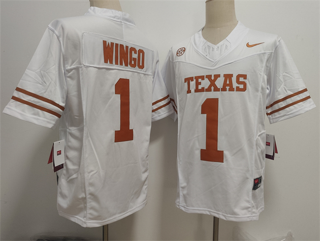 Texas Longhorns #1 Ryan Wingo White 2026 F.U.S.E. Stitched Jersey