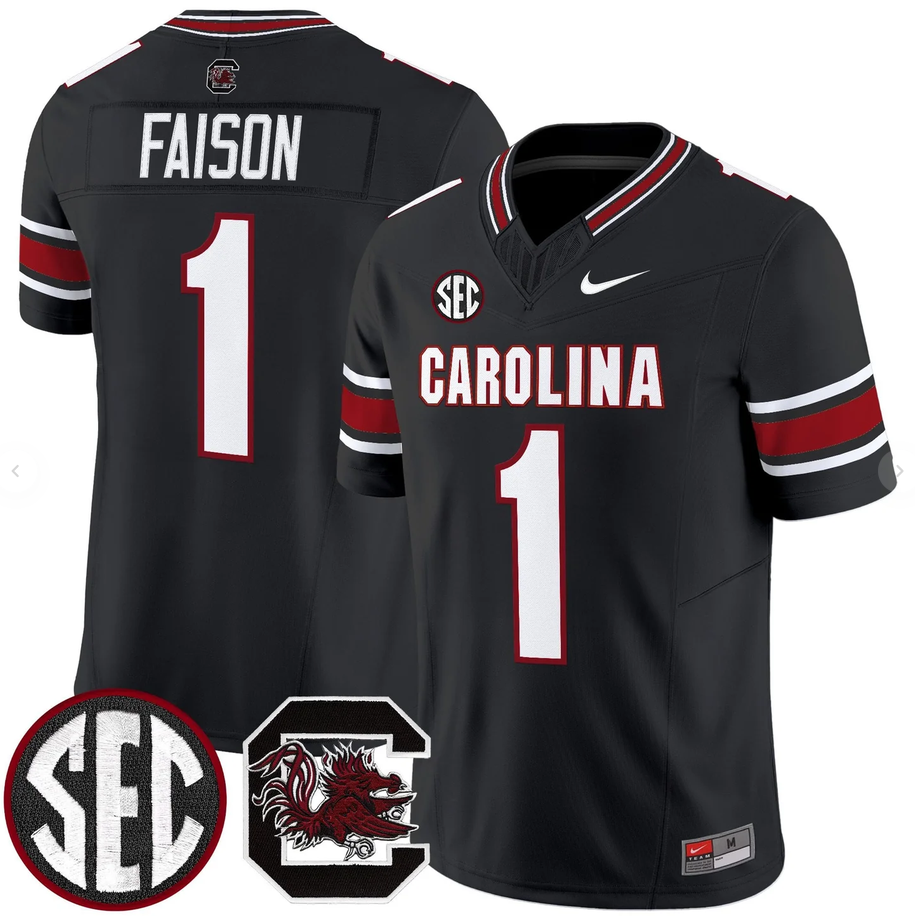 South Carolina Gamecocks #1 Rahsul Falson Black 2026 F.U.S.E. Stitched Nike Jersey