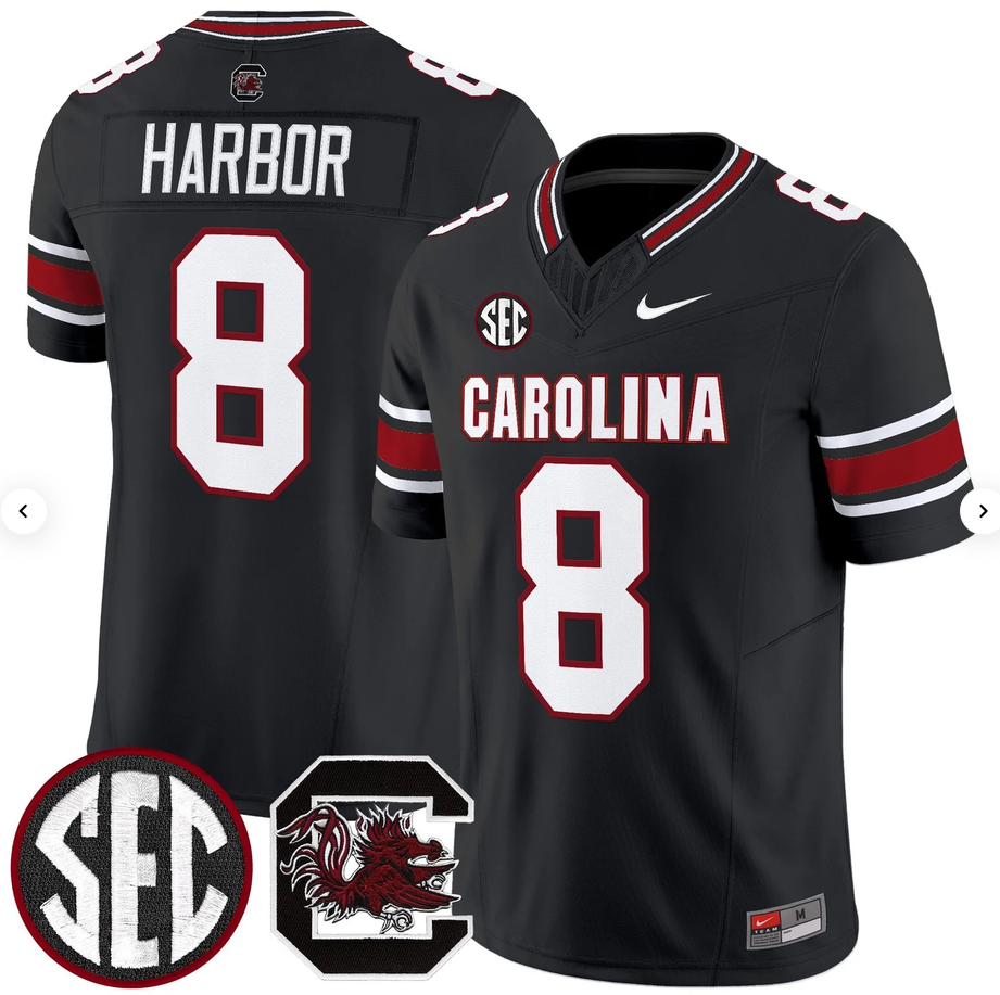 South Carolina Gamecocks #8 Nyck Harbor Black 2026 F.U.S.E. Stitched Nike Jersey