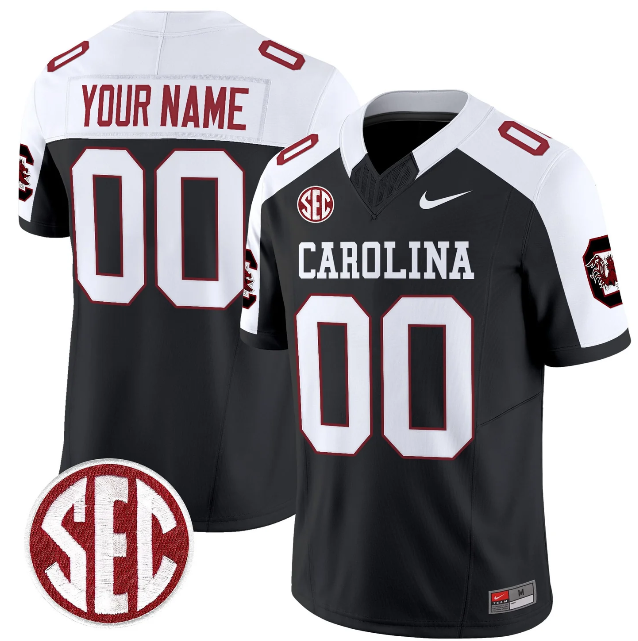 South Carolina Gamecocks Custom Black White 2026 F.U.S.E. Stitched Nike Jersey South Carolina Gamecocks Custom Black White 2026 F.U.S.E. Stitched Nike Jersey