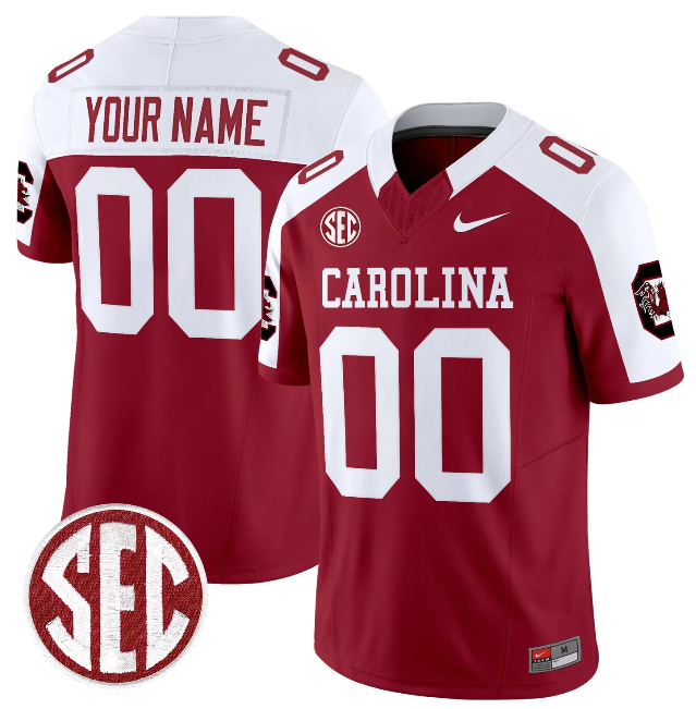 South Carolina Gamecocks Custom Garnet White 2026 F.U.S.E. Stitched Nike Jersey South Carolina Gamecocks Custom Garnet White 2026 F.U.S.E. Stitched Nike Jersey