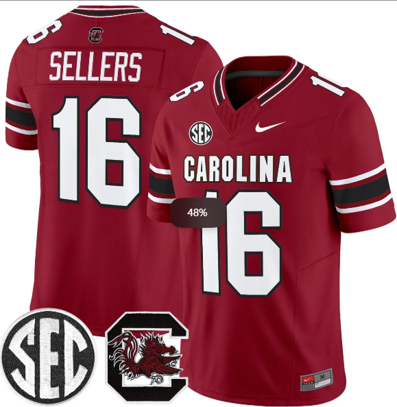 South Carolina Gamecocks #16 LaNorris Sellers Garnet 2026 F.U.S.E. Stitched Nike Jersey