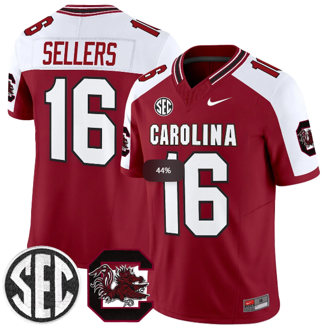 South Carolina Gamecocks #16 LaNorris Sellers Garnet White 2026 F.U.S.E. Stitched Nike Jersey