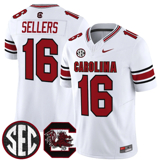 South Carolina Gamecocks #16 LaNorris Sellers White 2026 F.U.S.E. Stitched Nike Jersey