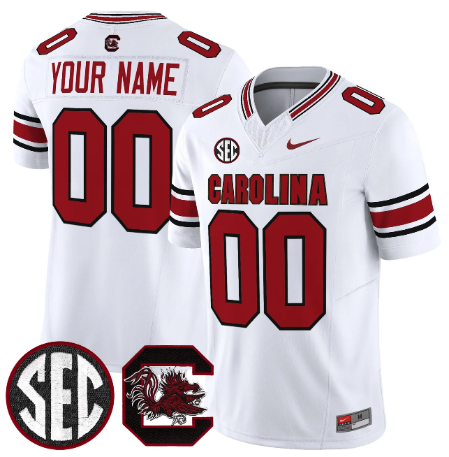 South Carolina Gamecocks Custom White 2026 F.U.S.E. Stitched Nike Jersey South Carolina Gamecocks Custom White 2026 F.U.S.E. Stitched Nike Jersey