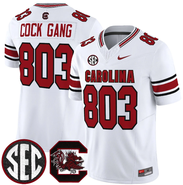 South Carolina Gamecocks #803 Cock Gang White 2026 F.U.S.E. Stitched Nike Jersey