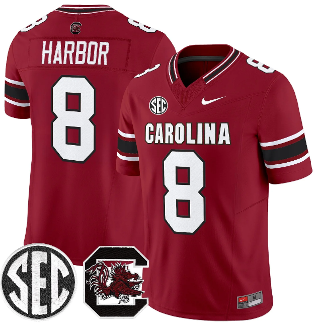 South Carolina Gamecocks #8 Nyck Harbor Garnet 2026 F.U.S.E. Stitched Nike Jersey