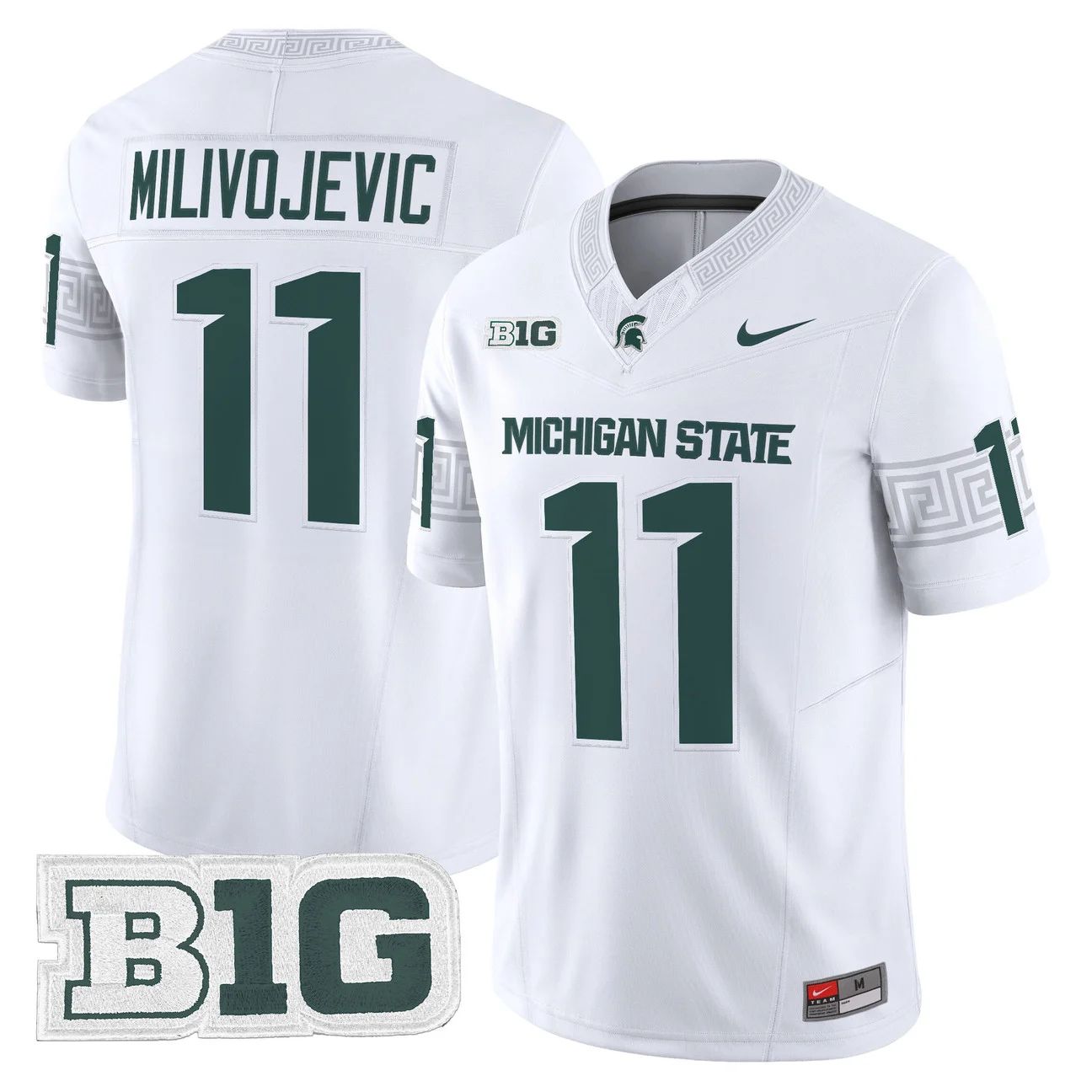 Michigan State Spartans #11 ALESSIO MILIVOJEVIC 2026 Vapor Limited White Jersey