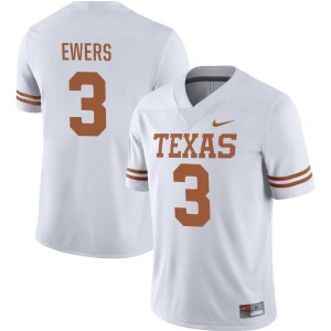 Texas Longhorns #3 Quinn Ewers White Stitched Jersey