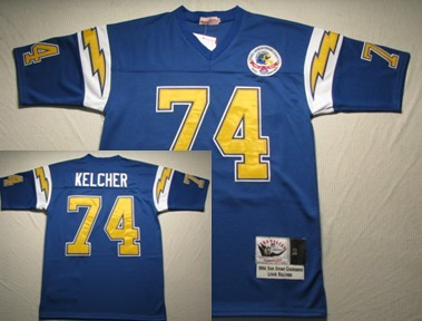San Diego Chargers #74 Louie Kelcher Navy Blue Throwback Jersey San Diego Chargers #74 Louie Kelcher Navy Blue Throwback Jersey