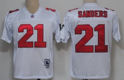 Atlanta Falcons #21 Deion Sanders White Throwback Jersey Atlanta Falcons #21 Deion Sanders White Throwback Jersey
