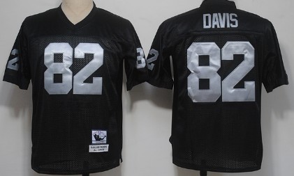 Oakland Raiders #82 Al Davis Black Throwback Jersey Oakland Raiders #82 Al Davis Black Throwback Jersey