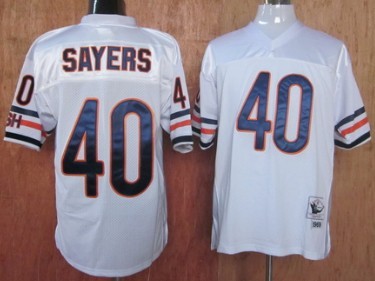 Chicago Bears #40 Gale Sayers White Throwback Jersey Chicago Bears #40 Gale Sayers White Throwback Jersey