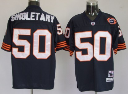 Chicago Bears #50 Mike Singletary Blue Throwback With Bear Patch Jersey Chicago Bears #50 Mike Singletary Blue Throwback With Bear Patch Jersey