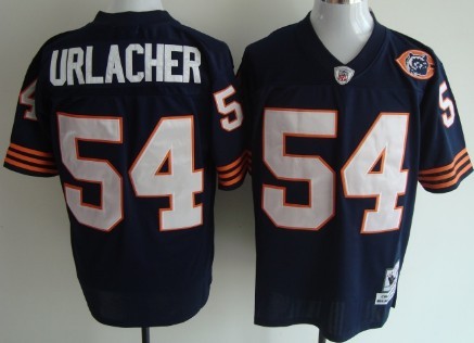 Chicago Bears #54 Brian Urlacher Blue Throwback With Bear Patch Jersey Chicago Bears #54 Brian Urlacher Blue Throwback With Bear Patch Jersey