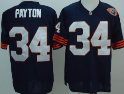 Chicago Bears #34 Walter Payton Blue Throwback With Bear Patch Jersey Chicago Bears #34 Walter Payton Blue Throwback With Bear Patch Jersey