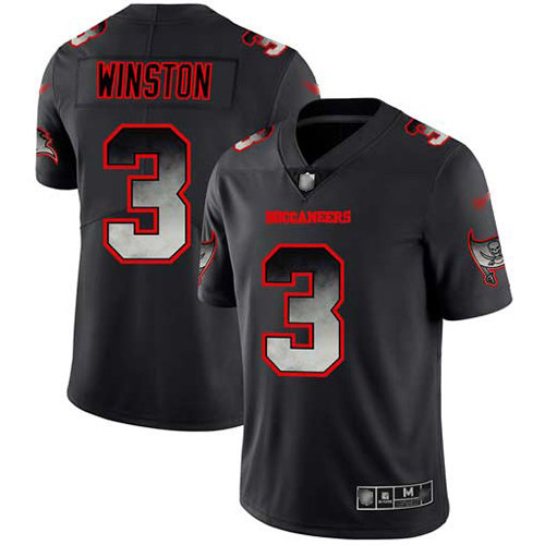 Tampa Bay Buccaneers #3 Jameis Winston Black Stitched NFL Vapor Untouchable Limited Smoke Fashion Jersey