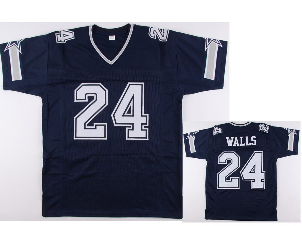 Dallas Cowboys #24 Everson Walls Navy blue jersey