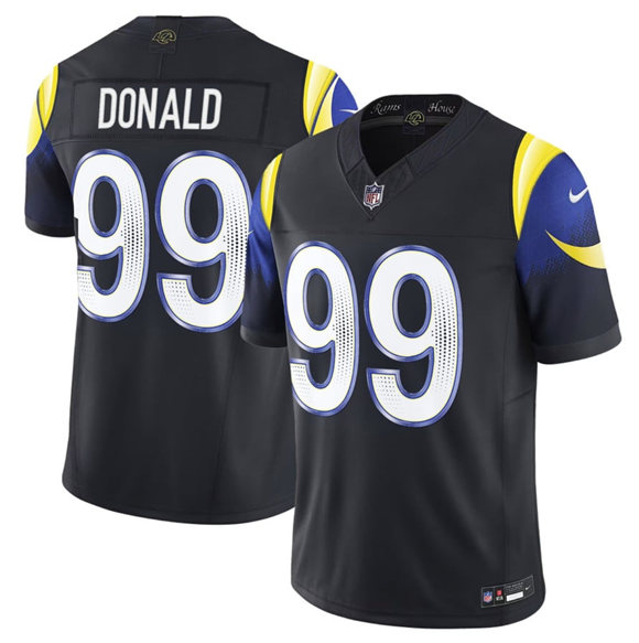 Los Angeles Rams #99 Aaron Donald Black 2025 F.U.S.E. ??Rivalries?? Vapor Limited Football Stitched Jersey