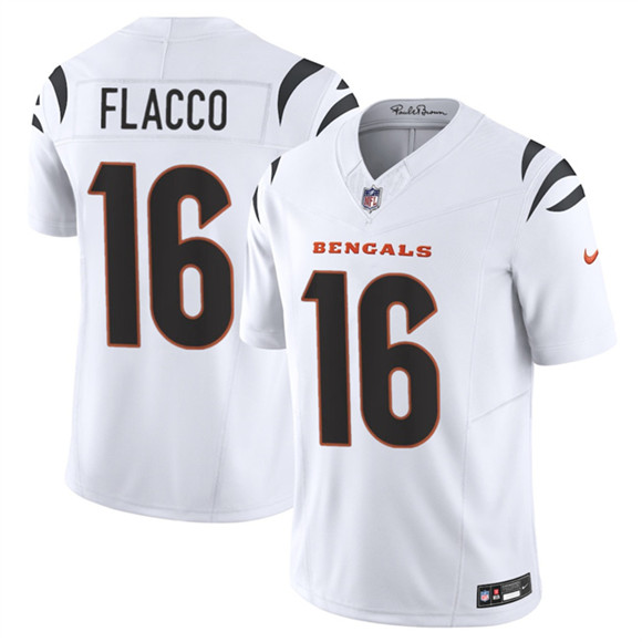 Cincinnati Bengals #16 Joe Flacco White 2025 F.U.S.E. Vapor Untouchable Limited Football Stitched Jersey