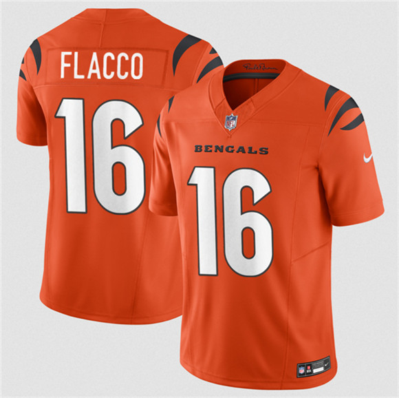 Cincinnati Bengals #16 Joe Flacco Orange 2025 F.U.S.E. Vapor Untouchable Limited Football Stitched Jersey