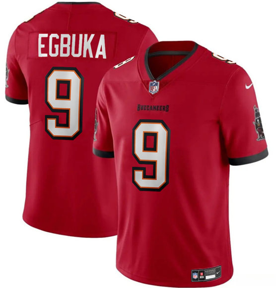 Tampa Bay Buccaneers #9 Emeka Egbuka Red 2025 Draft Vapor Limited Football Stitched Jersey