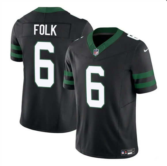 New York Jets #6 Nick Folk Black 2025 F.U.S.E. Vapor Untouchable Limited Football Stitched Jersey