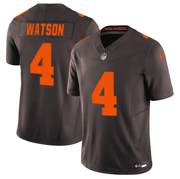 Cleveland Browns #4 Deshaun Watson Brown 2025 F.U.S.E. Alpha Dawg Limited Football Stitched Jersey