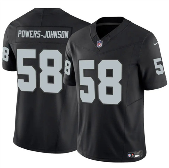 Las Vegas Raiders #58 Jackson Powers-Johnson Black 2025 F.U.S.E. Vapor Untouchable Limited Football Stitched Jersey