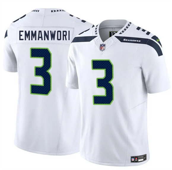 Seattle Seahawks #3 Nick Emmanwori White 2025 F.U.S.E. Vapor Untouchable Limited Football Stitched Jersey
