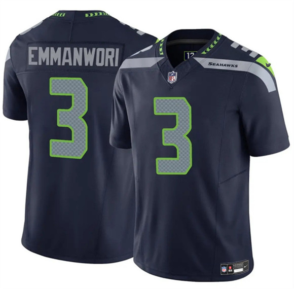 Seattle Seahawks #3 Nick Emmanwori Navy 2025 F.U.S.E. Vapor Untouchable Limited Football Stitched Jersey