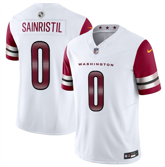 Washington Commanders #0 Mike Sainristill White 2025 F.U.S.E. Vapor Limited Football Stitched Jersey