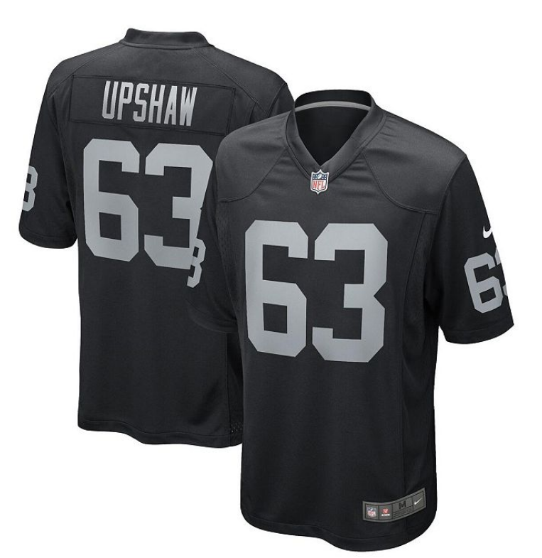 Las Vegas Raiders #63 Gene Upshaw Black Vapor Football Stitched Jersey