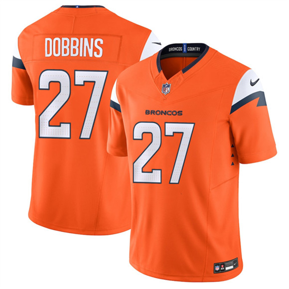 Denver Broncos #27 J.K. Dobbins Orange 2025 F.U.S.E. Vapor Limited Football Stitched Jersey