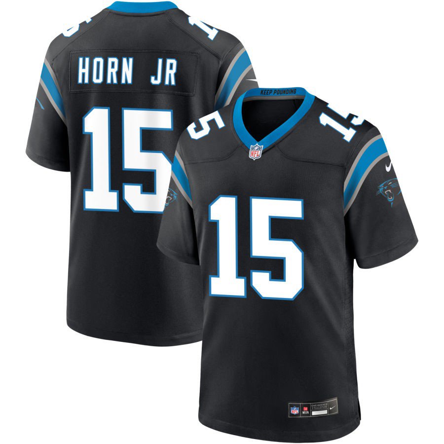 Carolina Panthers #15 Jimmy Horn Jr Black 2025 Vapor Limited Stitched Football Jersey