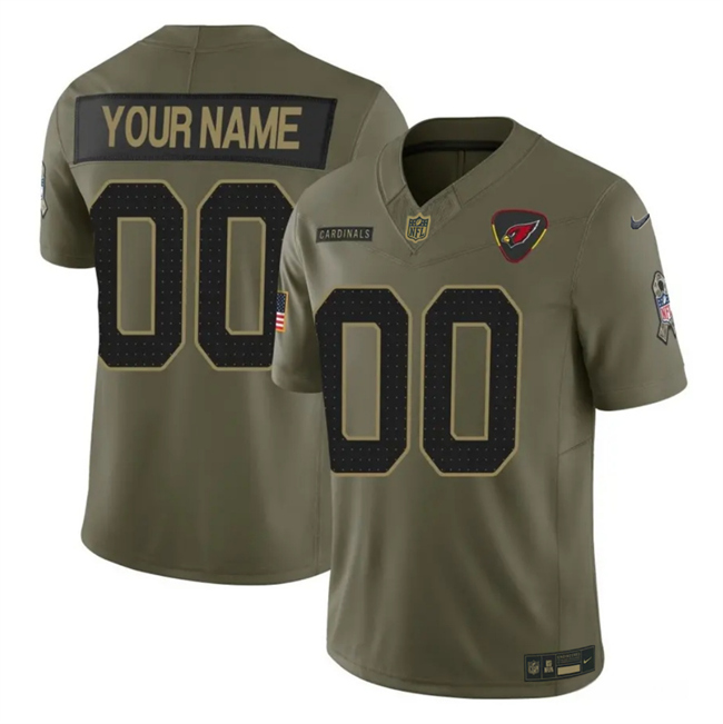 Arizona Cardinals Active Player Custom Olive 2025 F.U.S.E. Salute to Service Limited Stitched Football Jersey